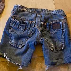 $200 STITCH’S Iroquois Cut off Jean Shorts 23 24 0